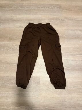 Kids Brown Cargo Jogger Pants - Comfortable Everyday Bottoms